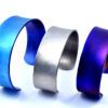 Bracelet titanium violet, sky blue and grey left ES Jewelry web Titanio - Joyería contemporánea artesanal