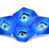 Eugen Steier Brosche Hexacoral front Titanio - Joyería contemporánea artesanal