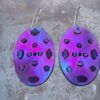 Titanium Earring Oval violet Titanio - Joyería contemporánea artesanal