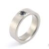 Titanium ring 2,5 mm Sapphire star setting Left ES Jewelry web Titanio - Joyería contemporánea artesanal