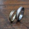 Wedding rings Gold Titanium Titanio - Joyería contemporánea artesanal